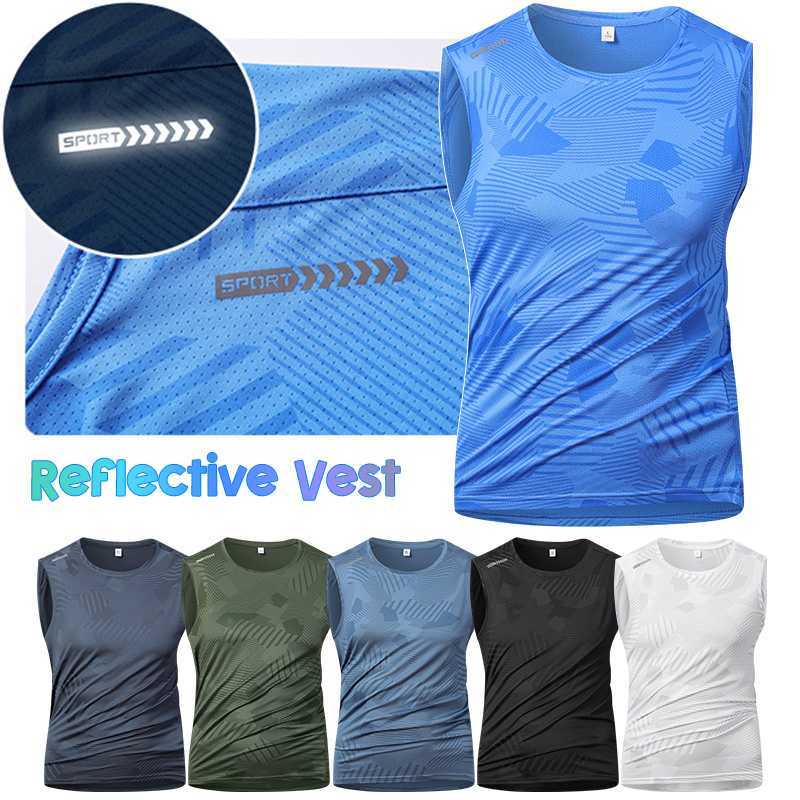 Running Gear Reflective - Rompi Reflektif Lari Pria, Bahan Sutra