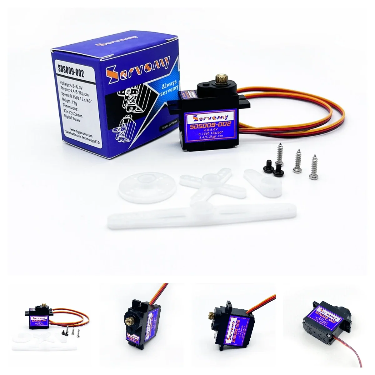 Running Gear In A Car - 4 Buah Servomy SDS009-02 9G Servo