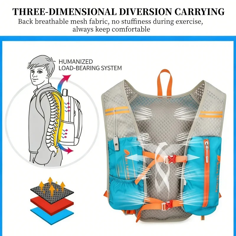 Tas Ransel Lari Marathon, Tas  - Running Gear Reflective ulasan dan harga