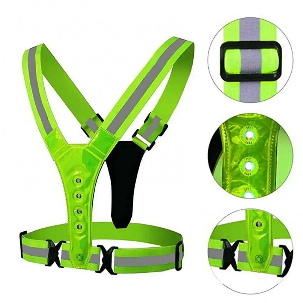 Rompi Lari LED Reflektif Tali  - Running Gear Reflective ulasan dan harga